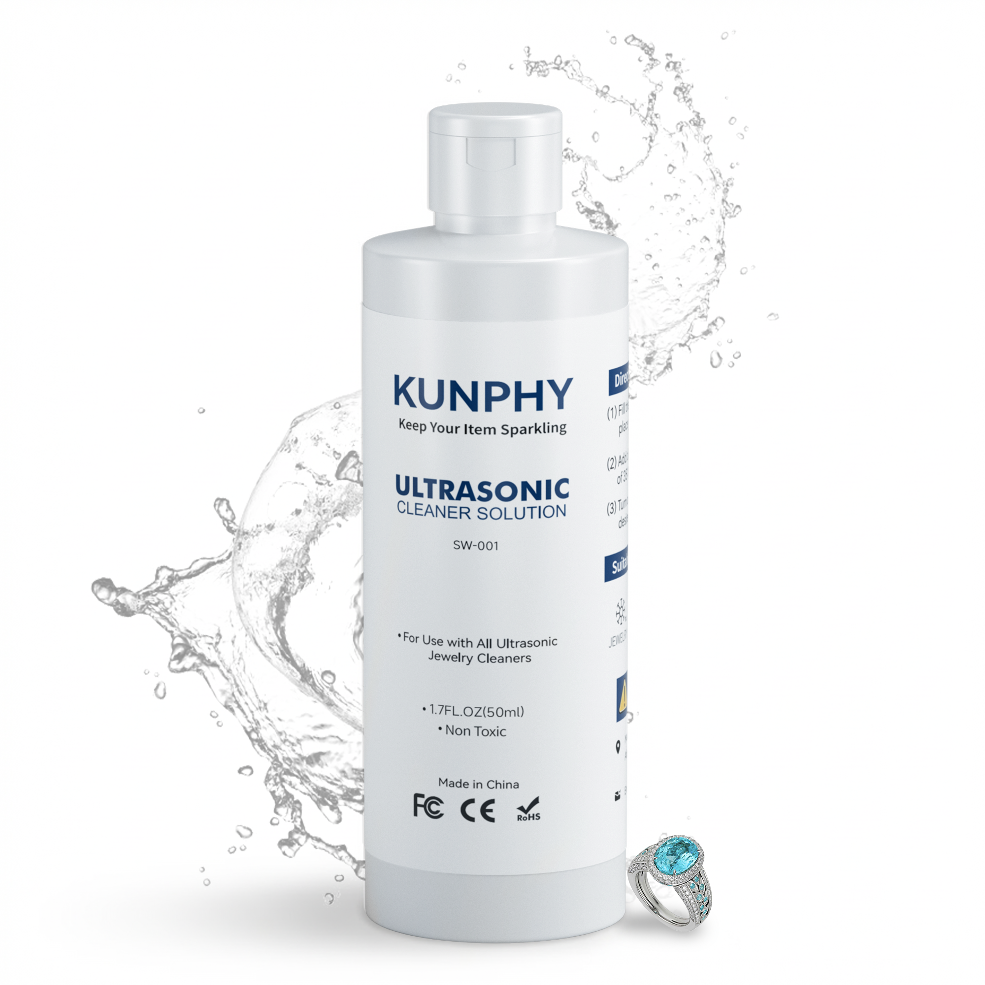 Jewelry Cleaning Concentrate | Ultrasonic Cleaner Solution for Gold, Silver & Diamonds