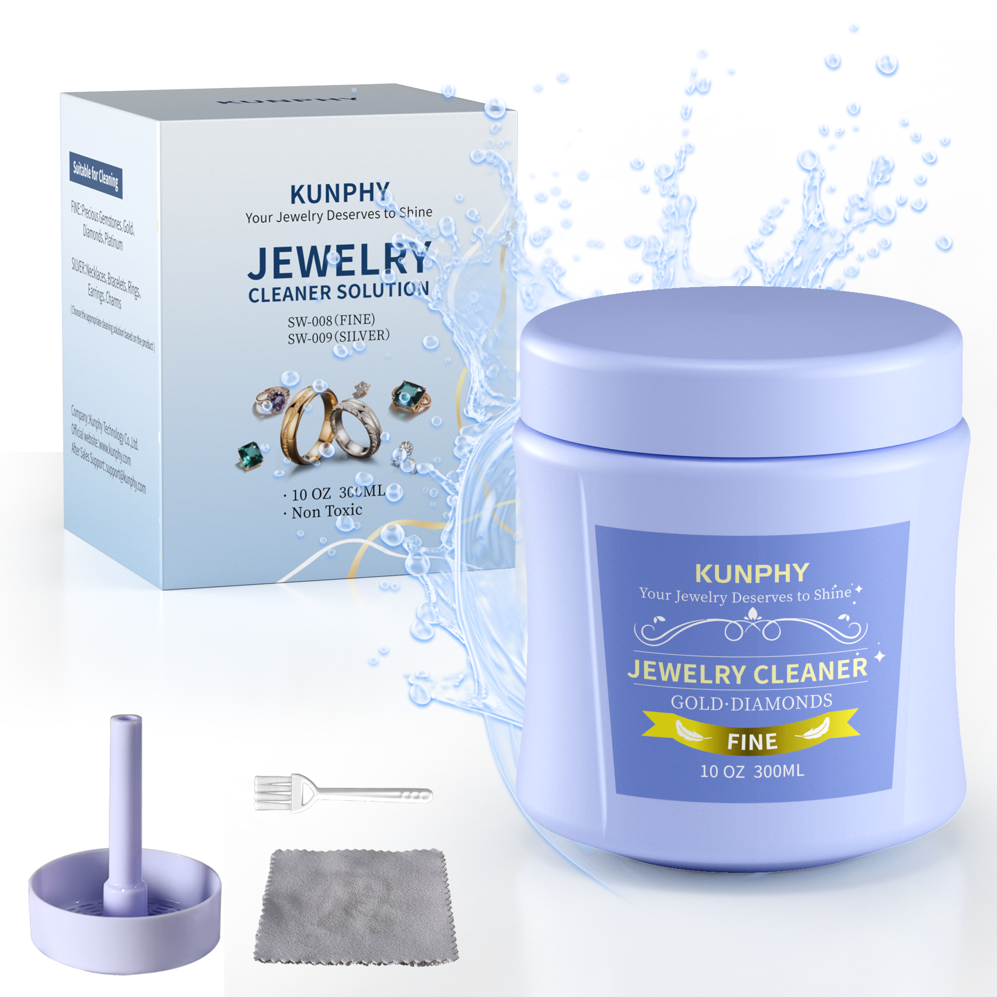 Gold Jewelry Cleaner | Shine Restorer for Gold, Diamonds & Fine Jewelry