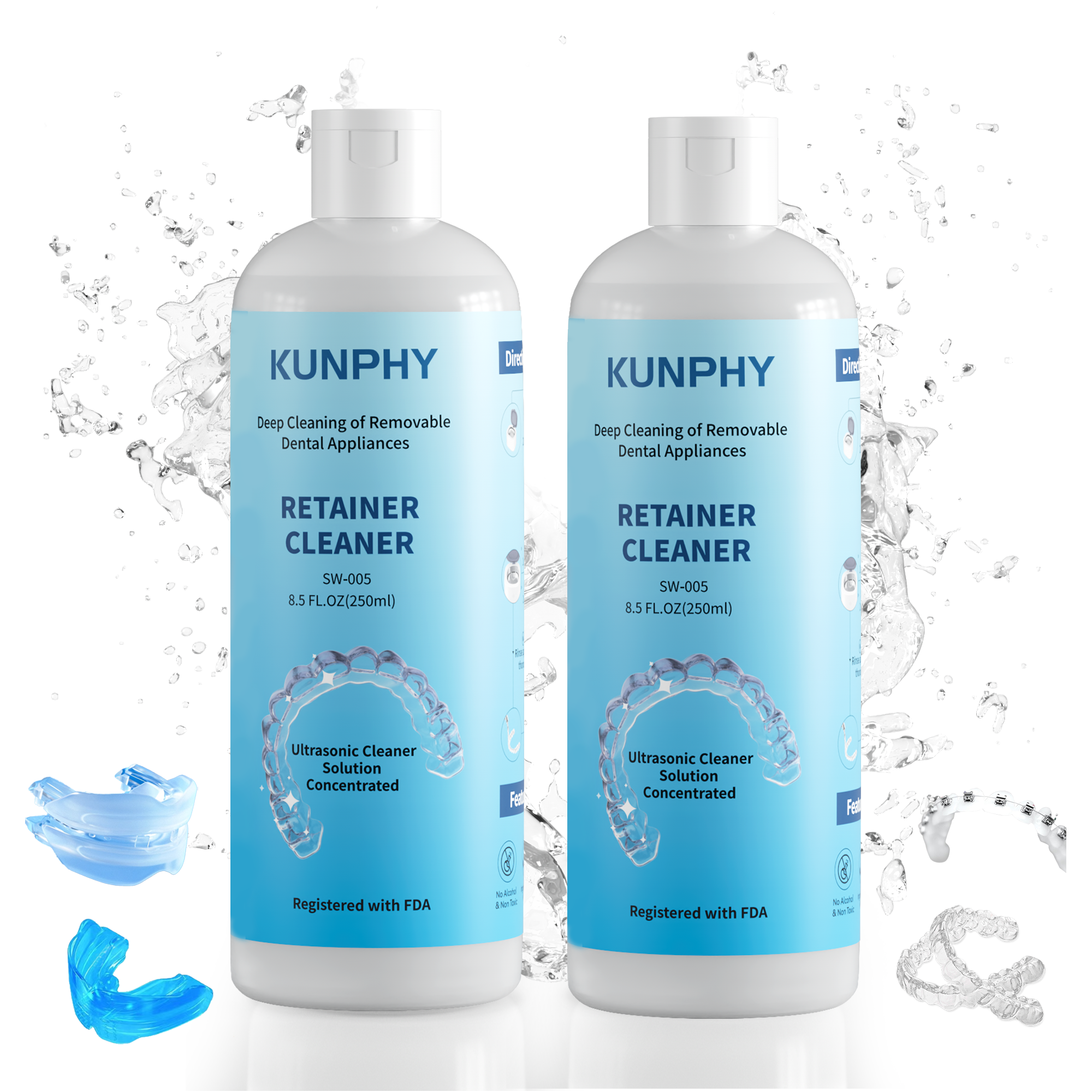 Dental Appliance Cleaner | Ultrasonic Cleaning Solution for Retainers & Aligners