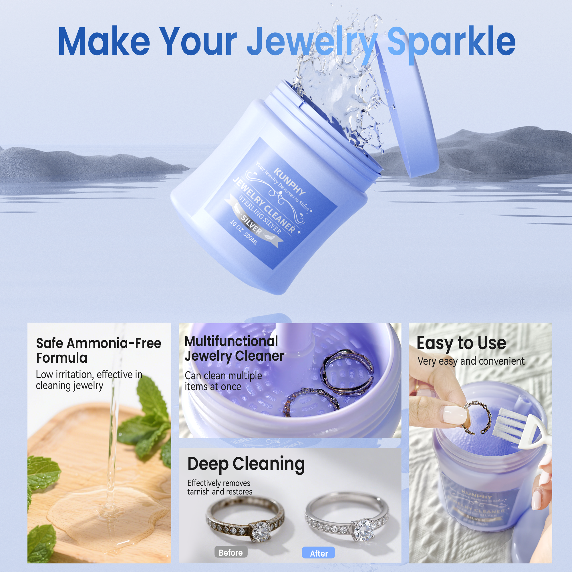 Silver Jewelry Cleaner | Tarnish Remover & Shine Restorer