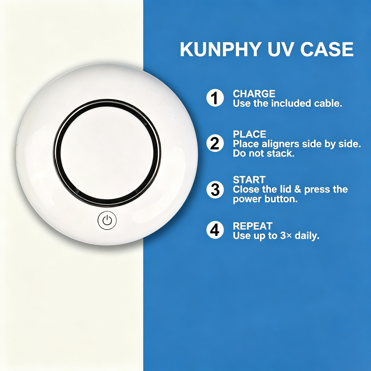 UVC Retainer Case — Smart 3-Minute Care for Aligners & Retainers