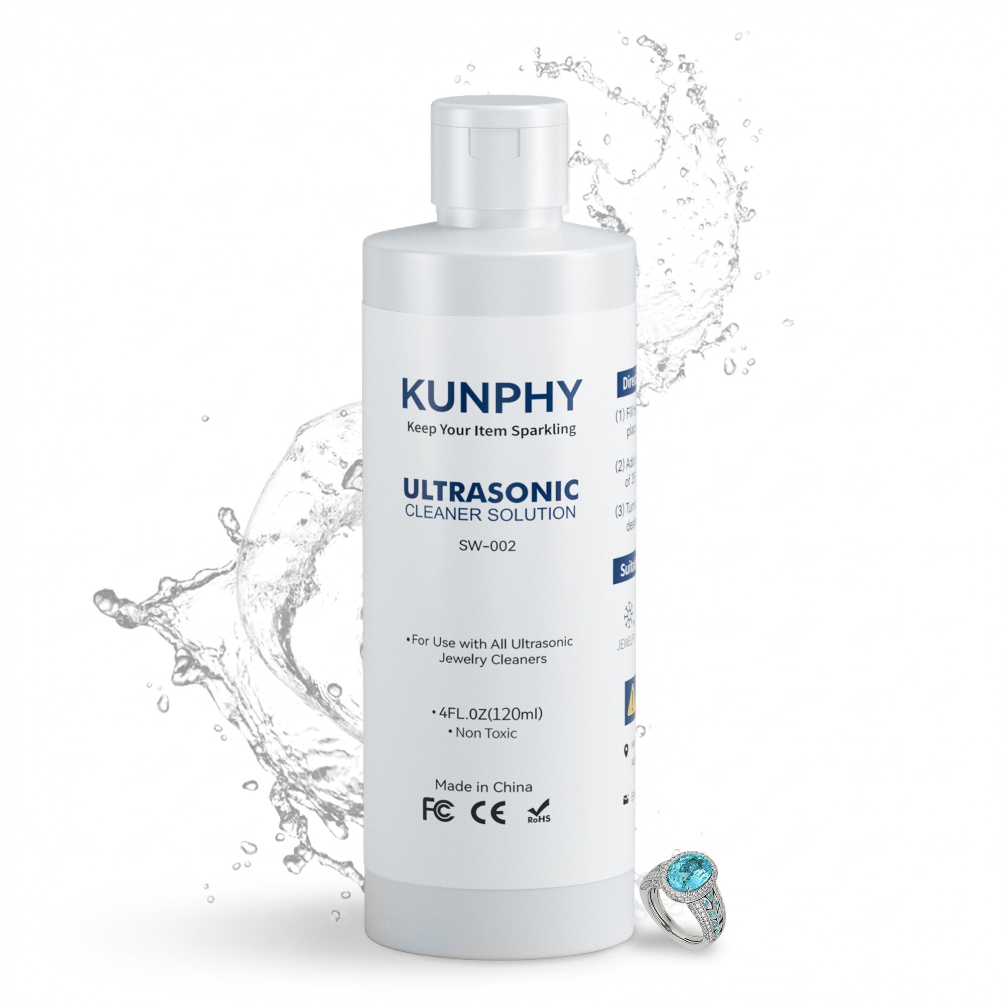 Jewelry Cleaning Concentrate | Ultrasonic Cleaner Solution for Gold, Silver & Diamonds