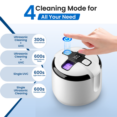 KUNPHY 48kHz Ultrasonic Dental Cleaner | For Retainers, Aligners & Electric Toothbrush Heads