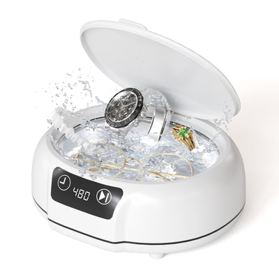 KUNPHY Ultrasonic Jewelry Cleaner, 700ml(24.5 0z) 48KHz Jewelry Cleaner Machine with 3 Digital Timers, Ultrasonic Cleaning Machine for Glasses, Rings, Diamond, Necklaces