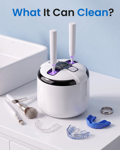 KUNPHY 48kHz Ultrasonic Dental Cleaner | For Retainers, Aligners & Electric Toothbrush Heads