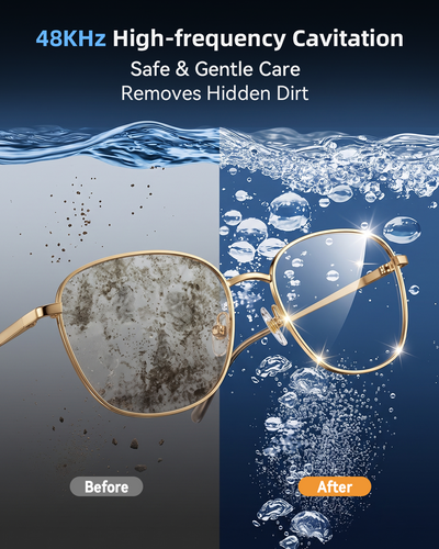 Ultrasonic Jewelry Cleaner, 400ml Sonic Cleaner for Rings, Glasses