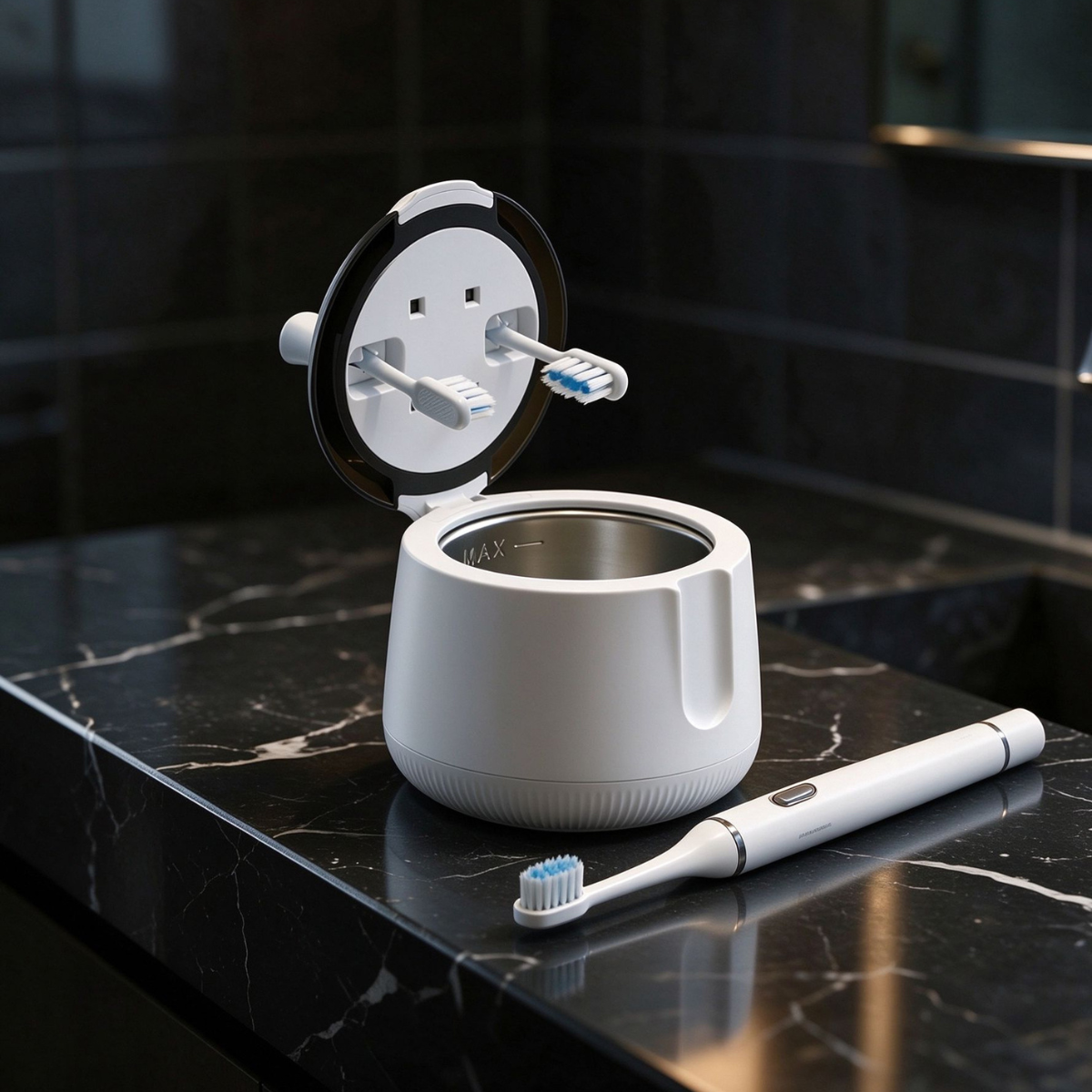 48kHz Electric Toothbrush Head Cleaner for Retainers & Dental Appliances