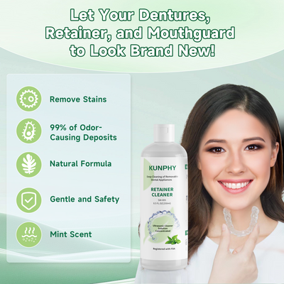Mint Dental Appliance Cleaner | Ultrasonic Cleaning Solution for Retainers & Aligners