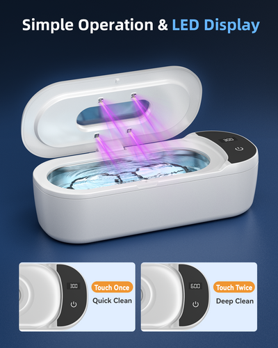 Ultrasonic Jewelry Cleaner, 400ml Sonic Cleaner for Rings, Glasses