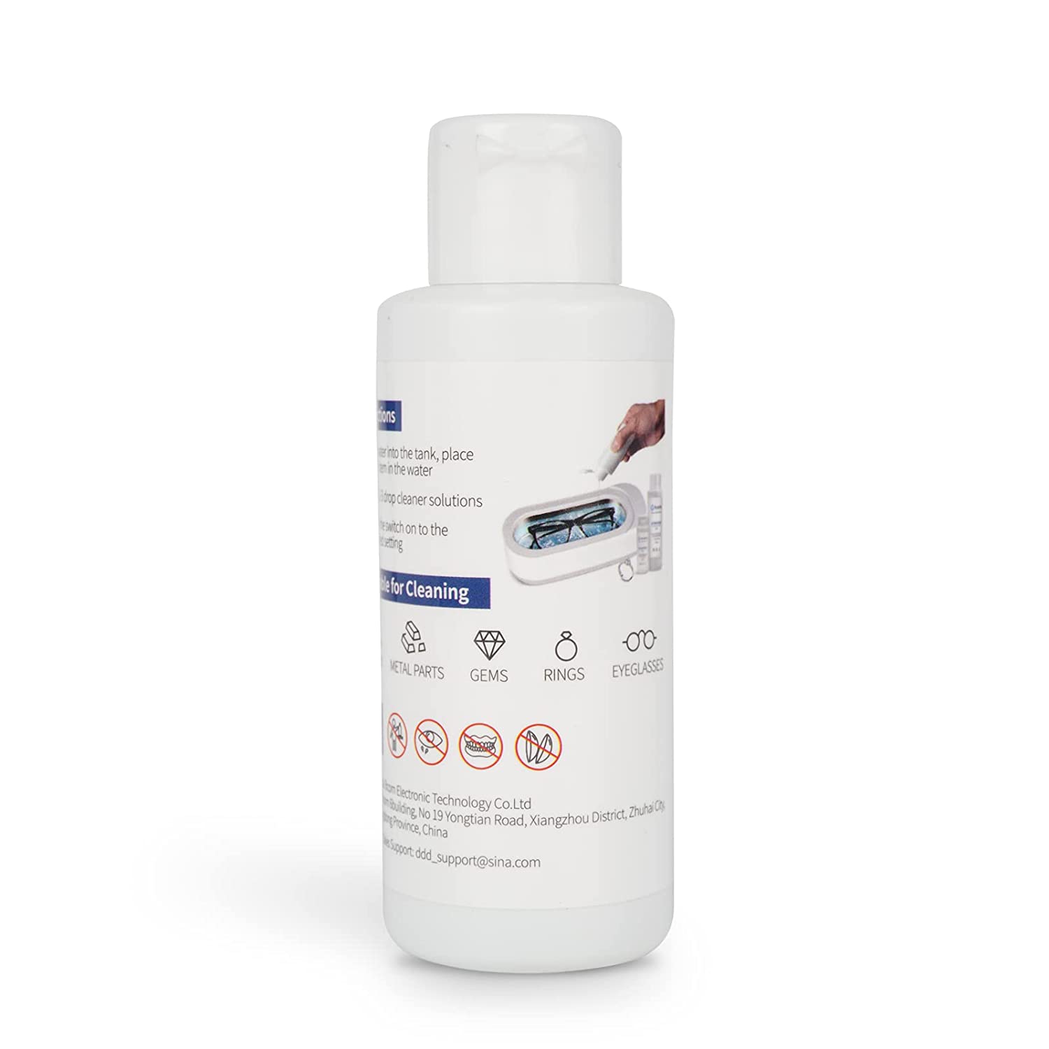kunphy Jewelry Cleaner, Ultrasonic Cleaner Solution - Jewelry Cleaner for Gold, Silver, Platinum Diamonds and Non-Porous Precious & Semi-Precious Jewelry 4 oz(120ml)