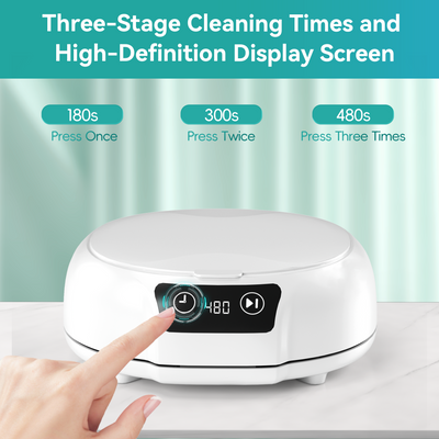 KUNPHY Ultrasonic Jewelry Cleaner, 700ml(24.5 0z) 48KHz Jewelry Cleaner Machine with 3 Digital Timers, Ultrasonic Cleaning Machine for Glasses, Rings, Diamond, Necklaces