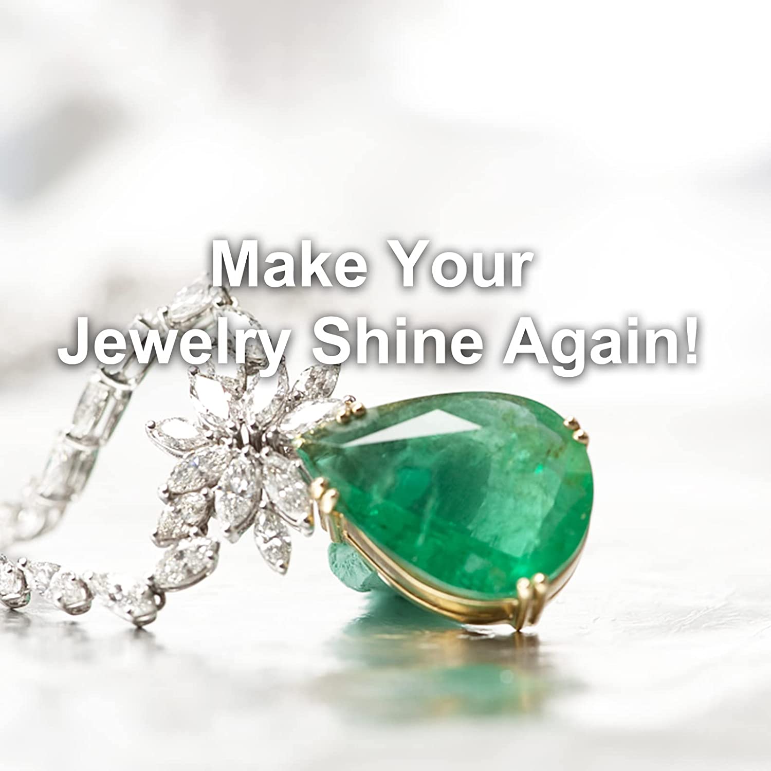 kunphy Jewelry Cleaner, Ultrasonic Cleaner Solution Jewelry Cleaner for Gold, Silver, Platinum Diamonds and Non-Porous Precious Semi-Precious