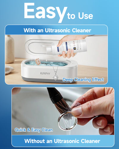 Jewelry Cleaning Concentrate | Ultrasonic Cleaner Solution for Gold, Silver & Diamonds