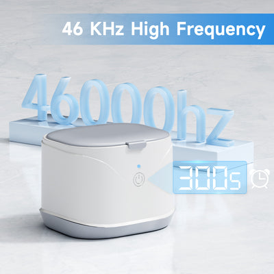 KUNPHY Ultrasonic Retainer Cleaner | 46KHz Dental Cleaner for Aligners, Mouth Guards & Dentures