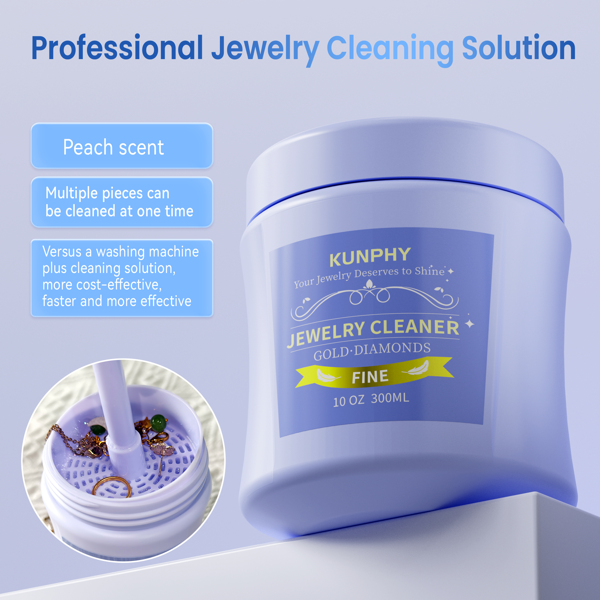 Gold Jewelry Cleaner | Shine Restorer for Gold, Diamonds & Fine Jewelry