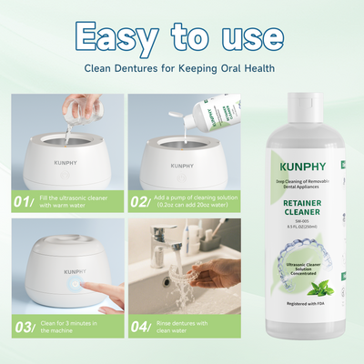 Mint Dental Appliance Cleaner | Ultrasonic Cleaning Solution for Retainers & Aligners