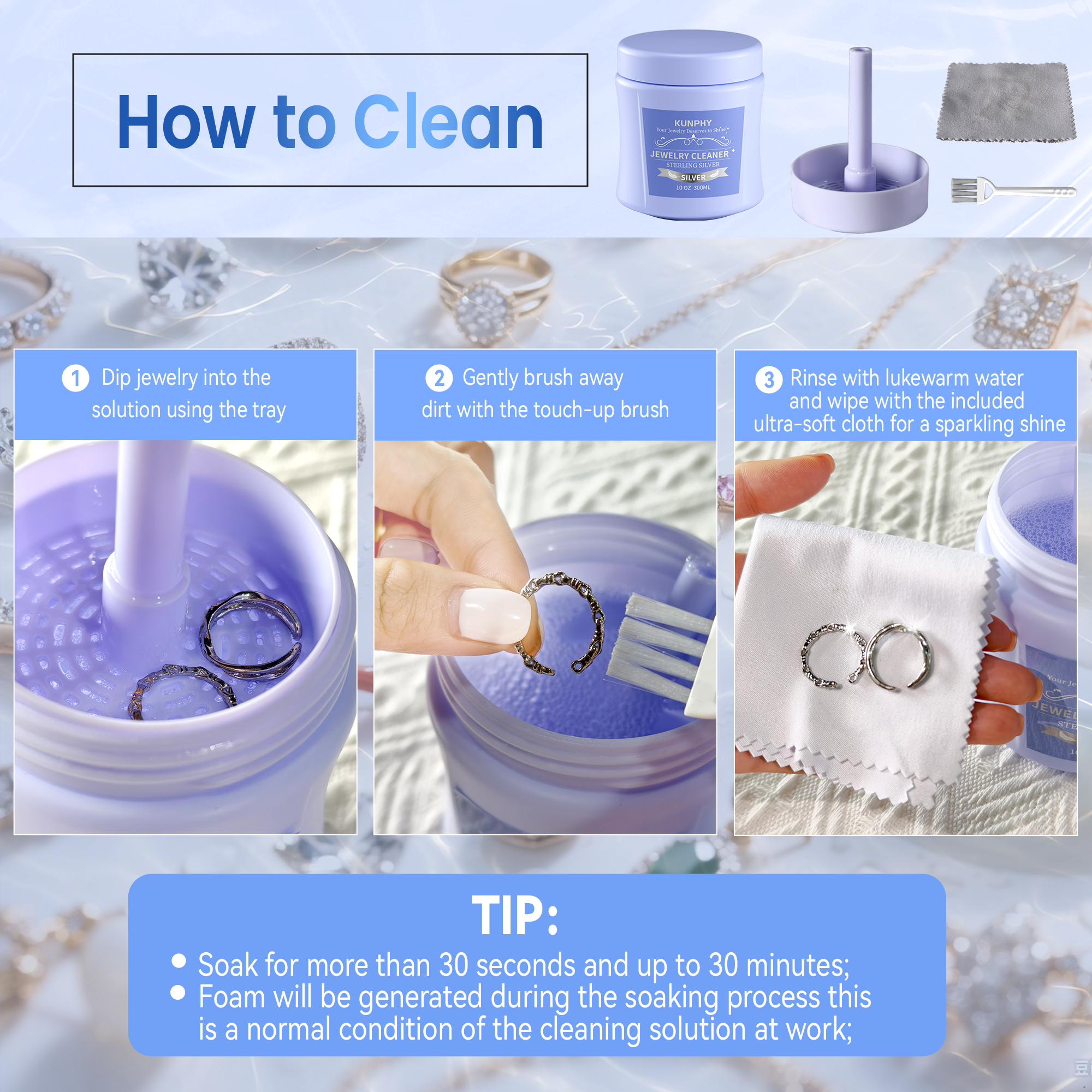 Silver Jewelry Cleaner | Tarnish Remover & Shine Restorer