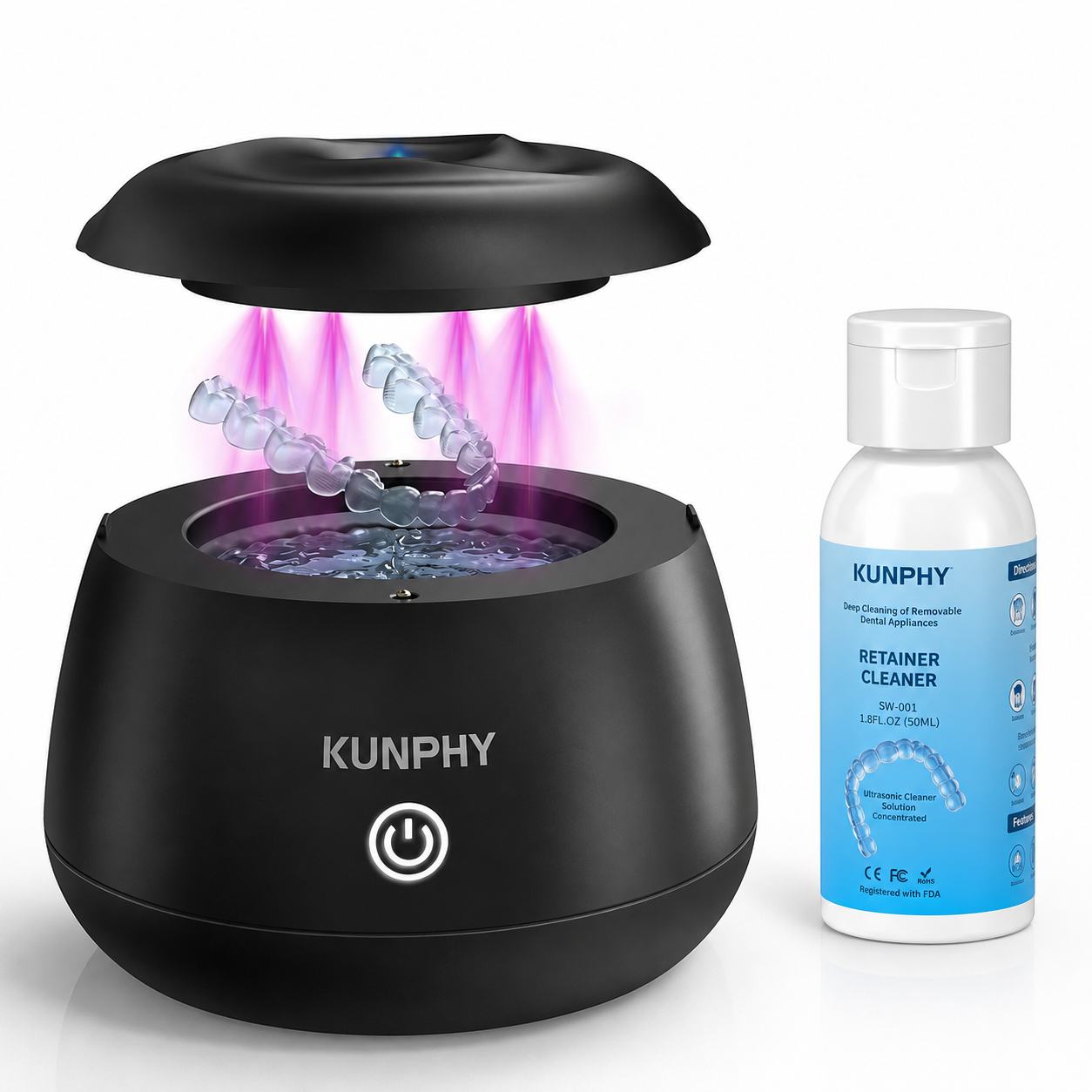 Ultrasonic Dental Cleaner | 200mL IPX7 Waterproof Dental Cleaning Pod